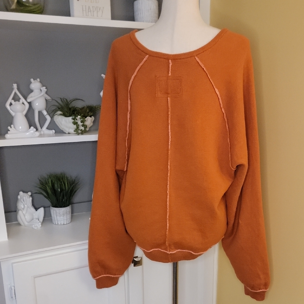 We The Free Burnt Orange Crew Neck Sweater - Picture 3 of 9